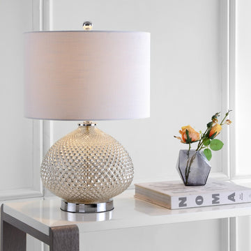 Ames 22.5" LED Glass Table Lamp - JONATHAN Y